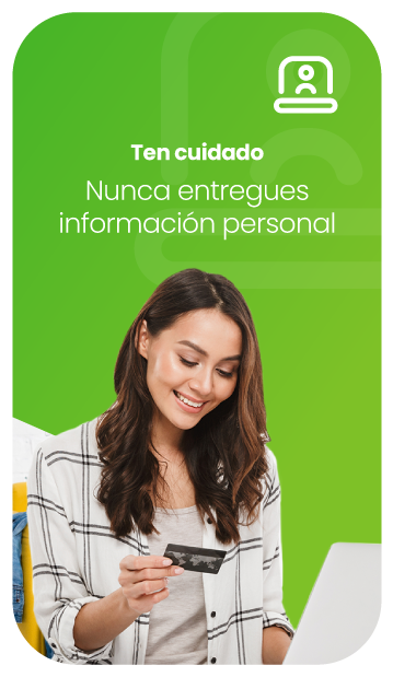 Nunca entregues información personal